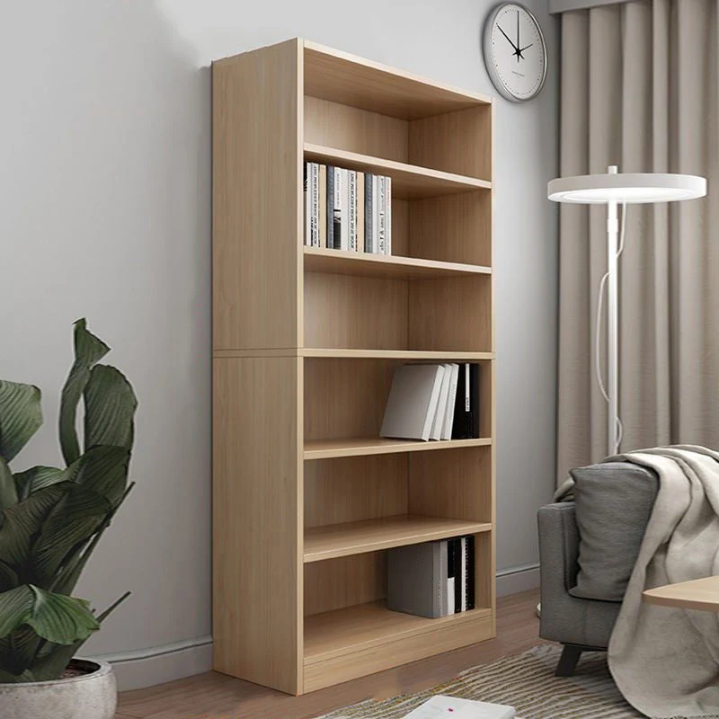 Modern Style Bookcase Engineer Wood Closed Back Bookshelf for Home