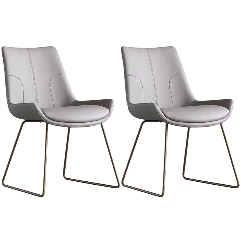 Glam Dining Room Chair Faux Leather Parsons Chair for Dining Room