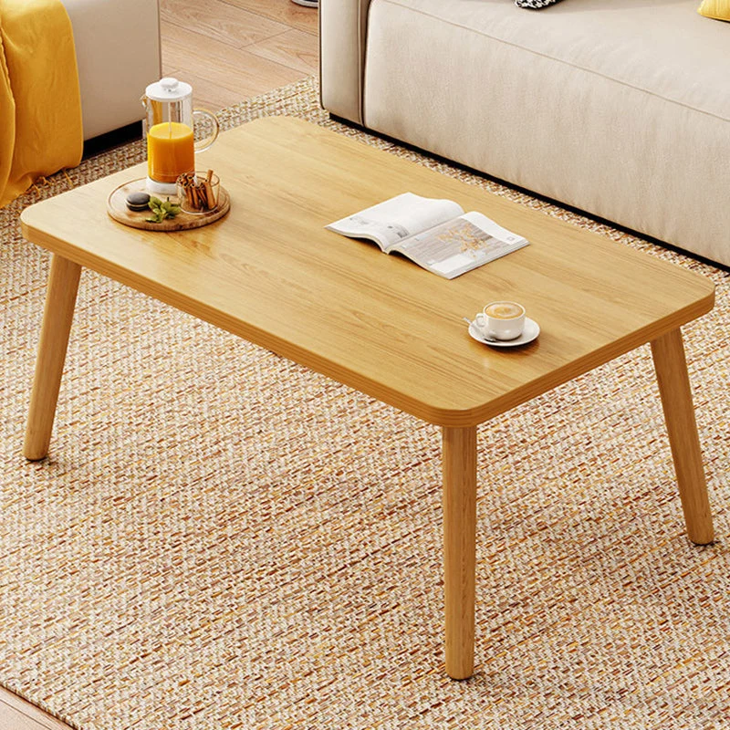 Modern Minimalist Rectangular Plywood Coffee Table For Living Room