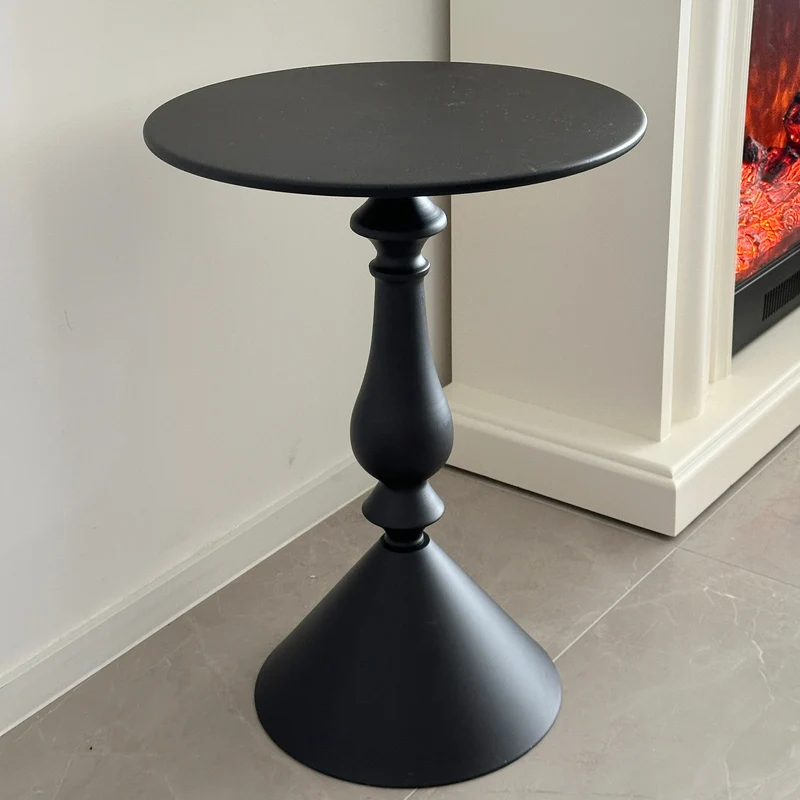 Contemporary Nordic Round Candlestick Shape Base Metal Coffee Table For Living Room