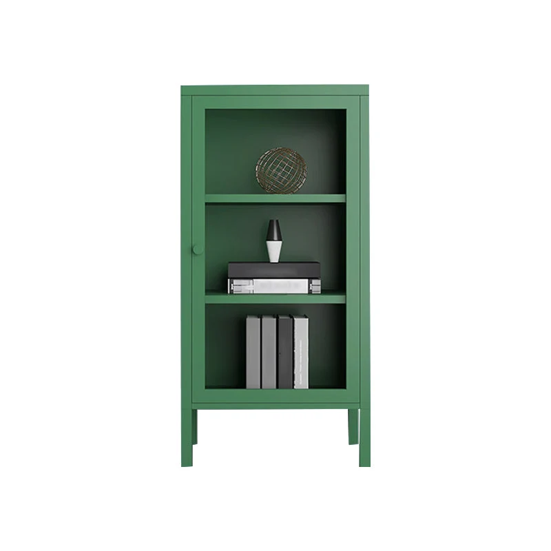 Contemporary Metal Bookshelf with Doors, Bookshelf for Any Room