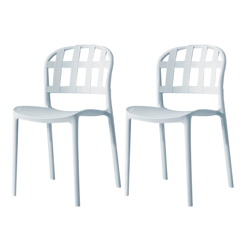 Plastic Armless Dining Chairs Scandinavian Style Home Dining Side Chair