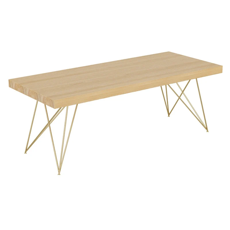 Office Work Table Rectangular Shaped Solid Wood Luxury Writing Desk