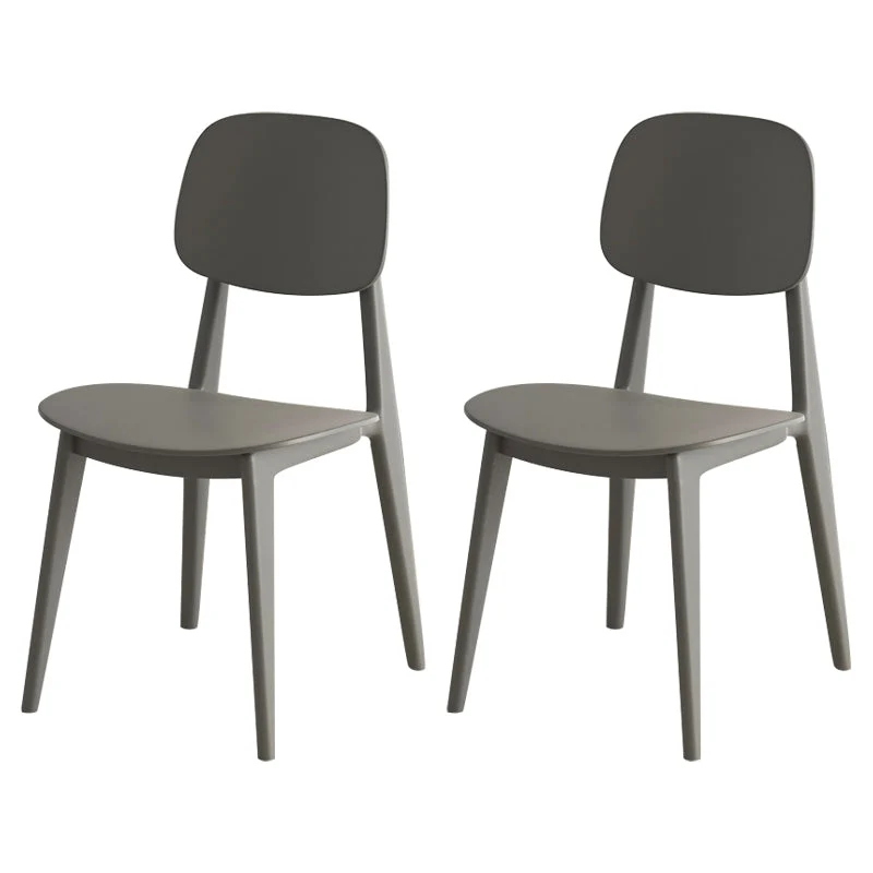 Modern Plastic Chair Open Back Dining Side Furniture in Matte Finish for Kitchen