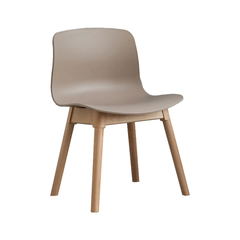 Natural Beech Legs Side Chair Scandinavian Armless Dining Chairs