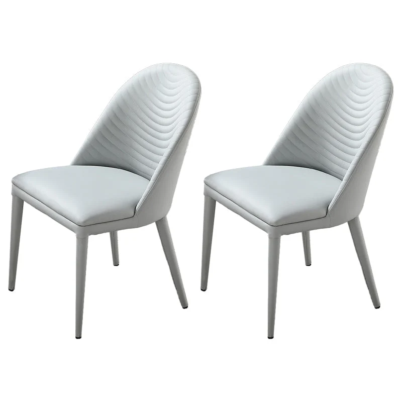 Upholstered Dining Side Chair Faux Leather Dining Accent Chair