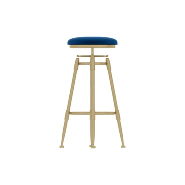 Contemporary Adjustable Height Swivel Round Bar Stool with Footrest