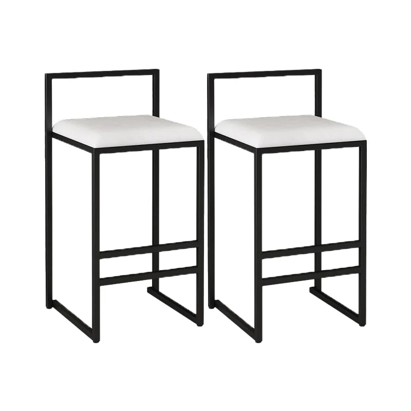 Contemporary Jewelry Shop Footrest Counter Stool Matte Finish Velvet Barstool