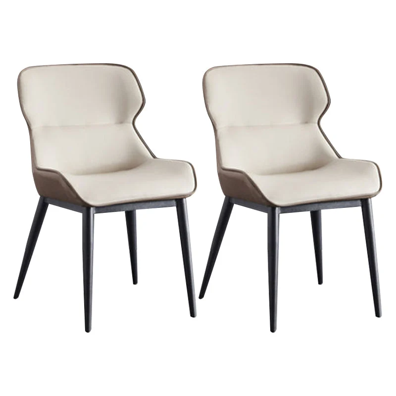 Modern Faux Leather Dining Side Chairs Wingback Side Arm Chair for Restaurant Use