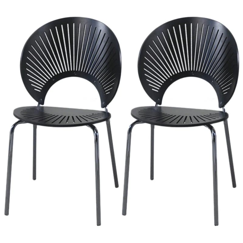 Industrial Metal Dining Room Chair Open Back Dining Side Chair for Restaurant Use