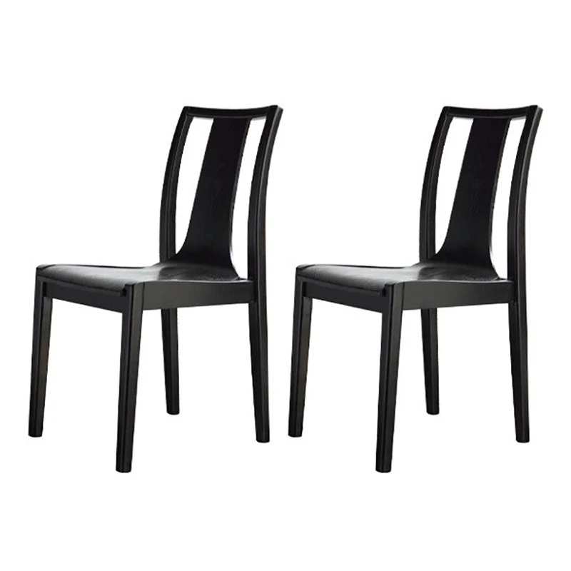 Scandinavian Wood Indoor-Outdoor Room Side Chair Slat Back Chair
