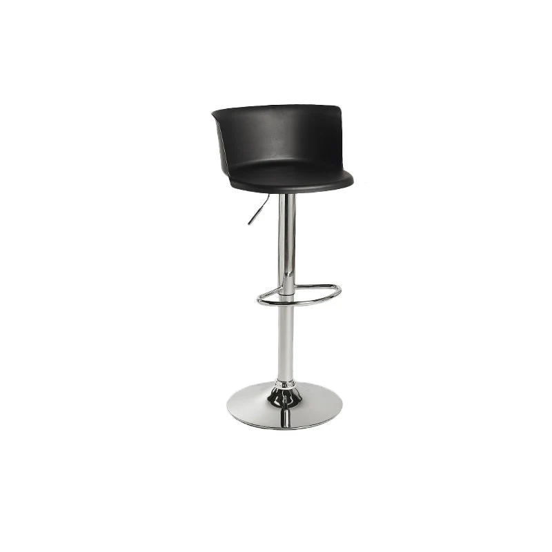 Industrial Style Armless Counter Stool Adjustable Height Bar Stool with Metal Base