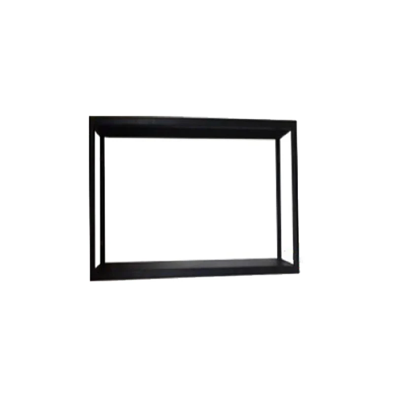 Closed Back Wall Mounted Bookshelf Metal Shelves Included Bookcase in Black