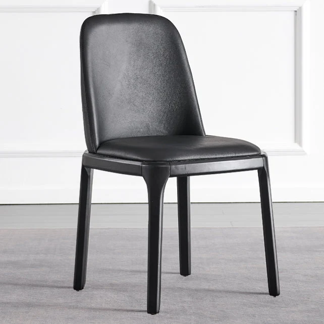Modern Style Dining Chair Armless Chairs with Wooden Legs for Home