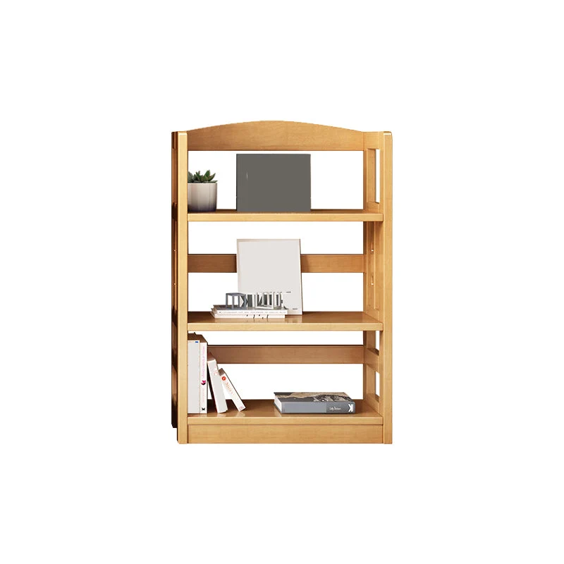 Contemporary Open Back Standard Bookshelf Wooden Bookcase with Shelves