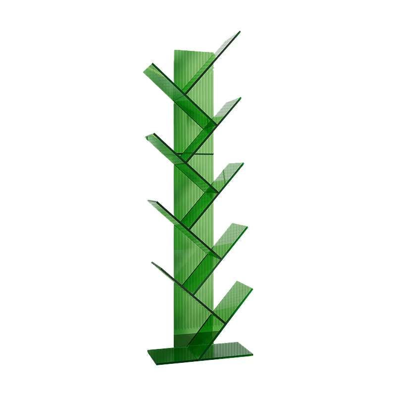 Contemporary Style Open Back Bookshelf Standard Acrylic Bookcase