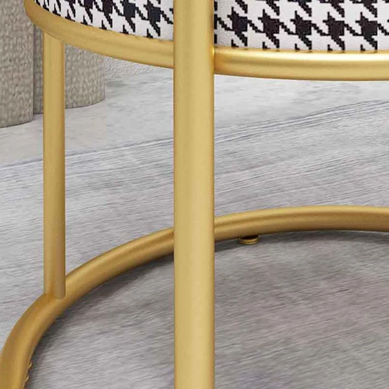Glam Metal Dining Room Chair Open Back Dining Side Chair for Restaurant Use