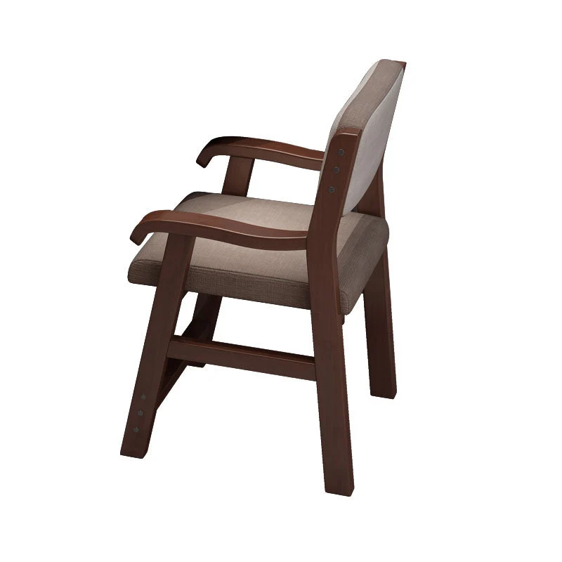 Contemporary Style Dining Wooden Chair Kitchen Open Back Arm Dining Chairs