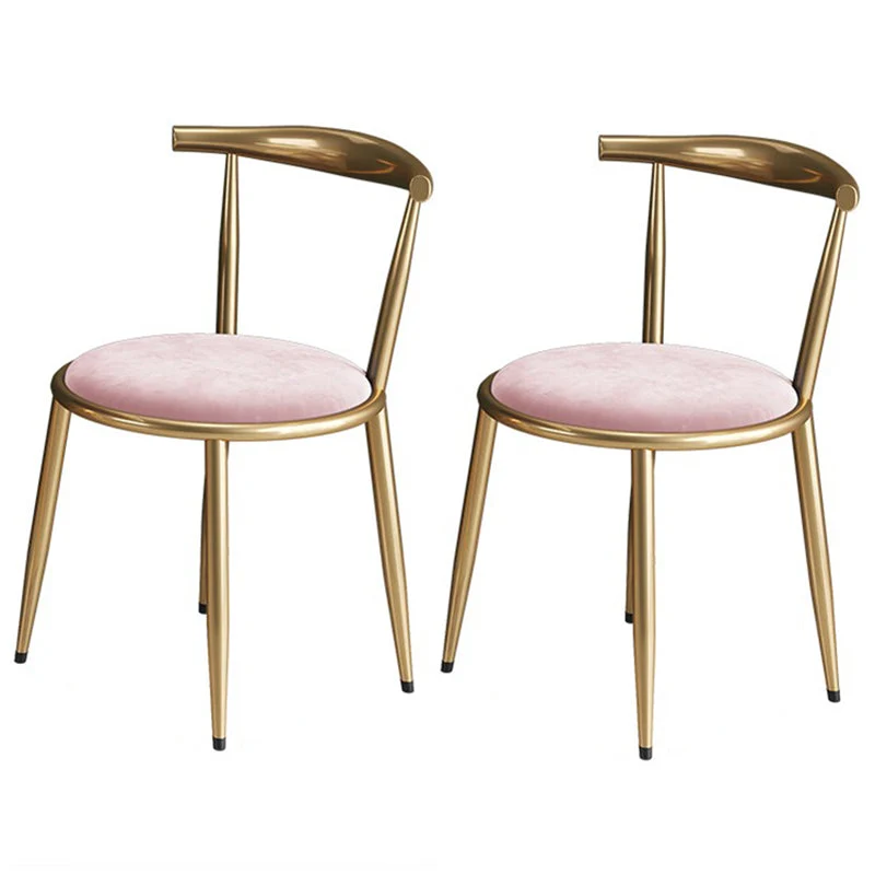 Glam Velvet Dining Room Chair Open Back Dining Side Chair for Restaurant Use