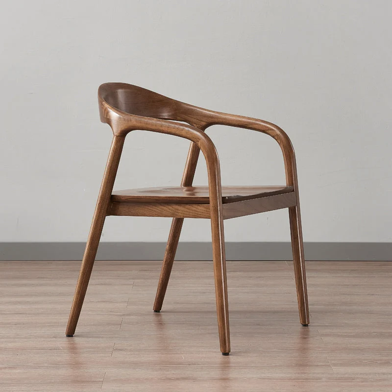Traditional Style Dining Chairs Kitchen Arm Dining Chairs with Wooden Legs