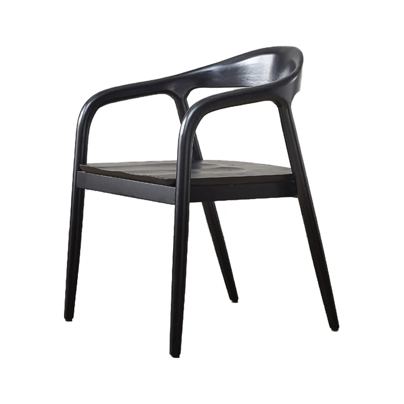 Traditional Style Dining Chairs Kitchen Arm Dining Chairs with Wooden Legs