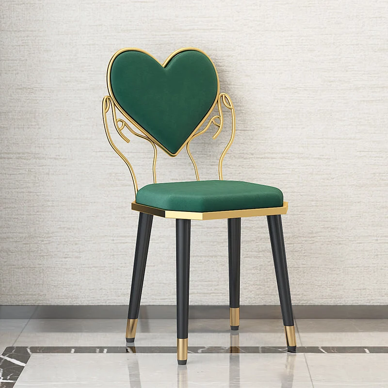 Nordic Style Velvet Dining Chair Metal Dining Chairs for Restaurant Use