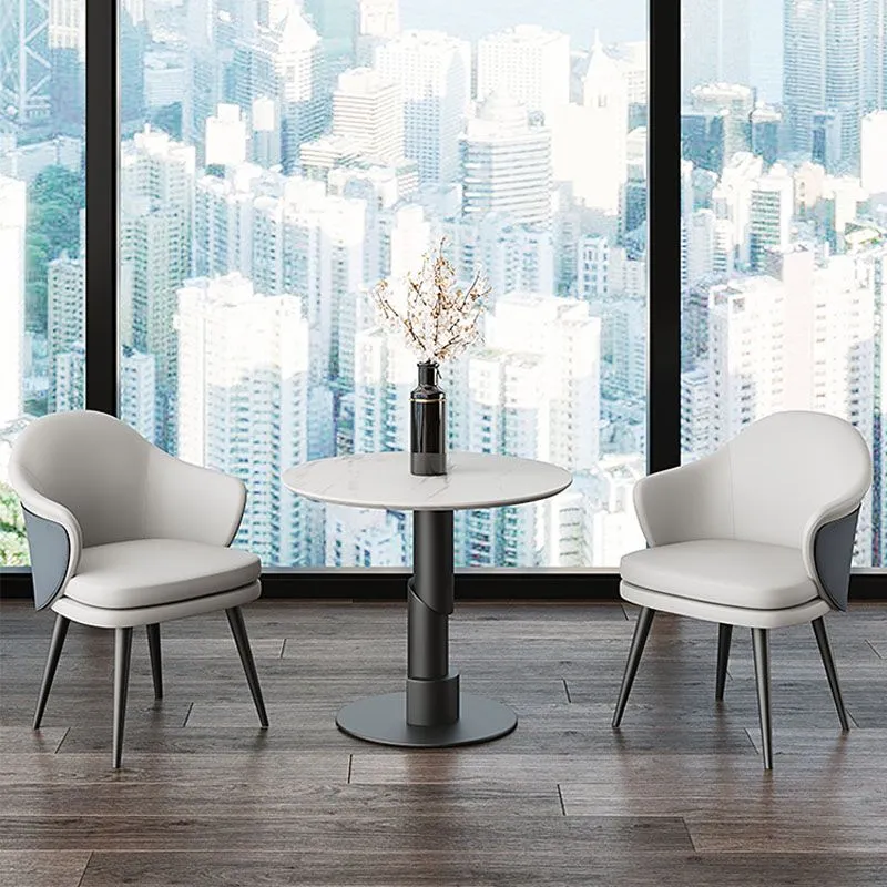 Nordic Style Metal Dining Chair Upholstered Arm Chair for Restaurant Use
