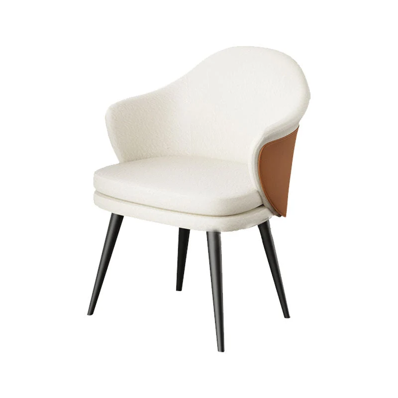 Nordic Style Metal Dining Chair Upholstered Arm Chair for Restaurant Use