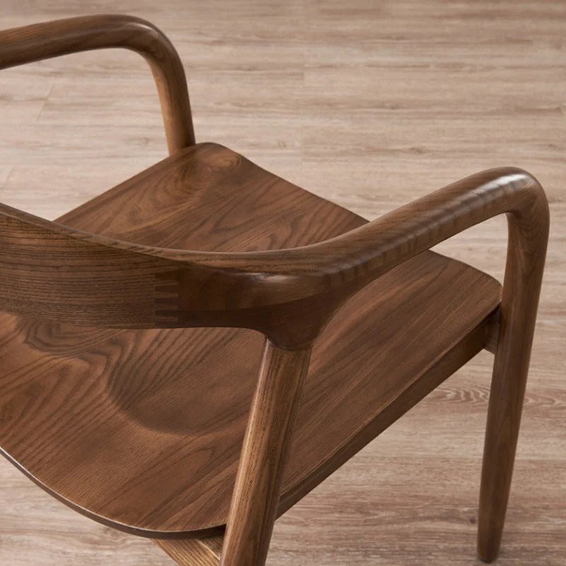 Traditional Style Dining Chairs Kitchen Arm Dining Chair with Wooden Legs