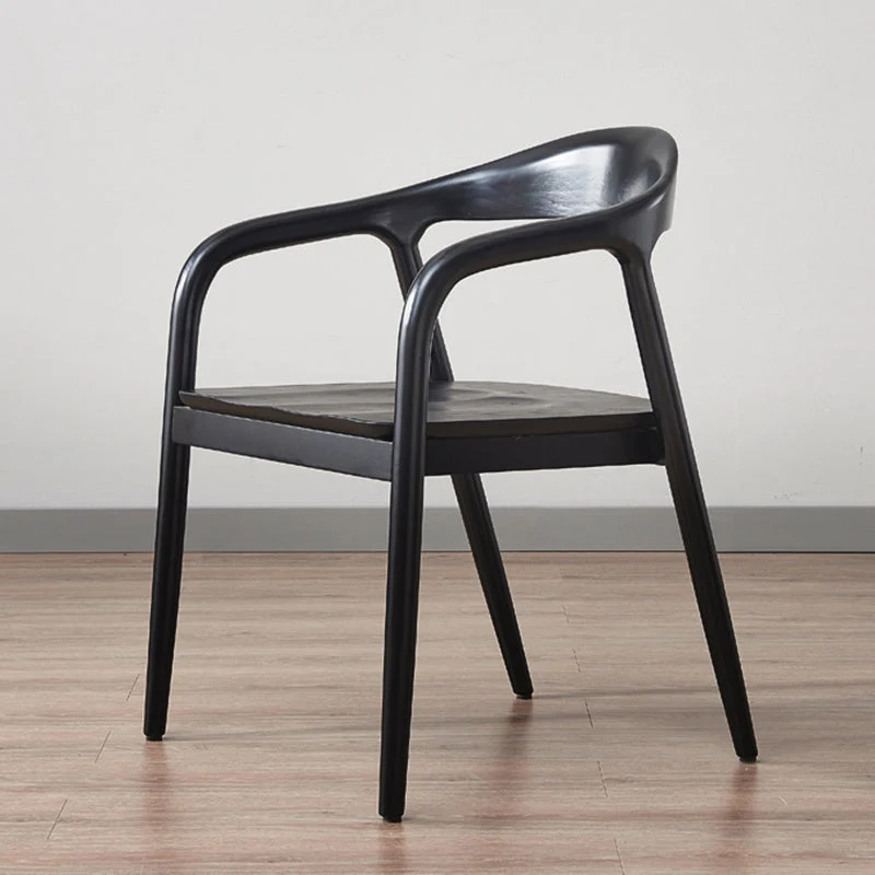 Traditional Style Dining Chairs Kitchen Arm Dining Chair with Wooden Legs