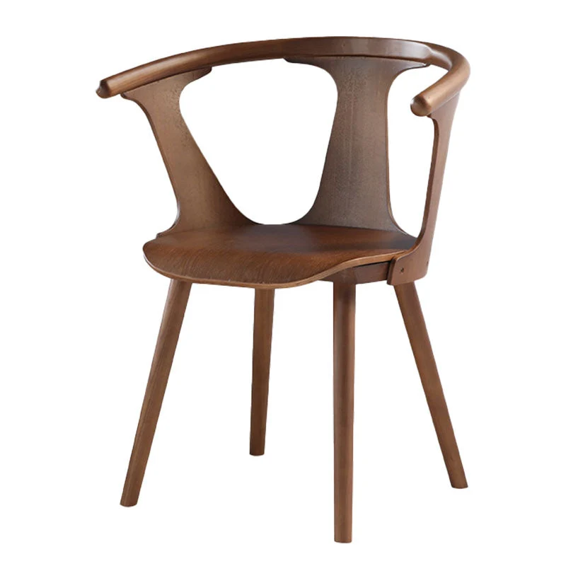 Traditional Style Dining Chairs Kitchen Armless Dining Chair with Wooden Legs
