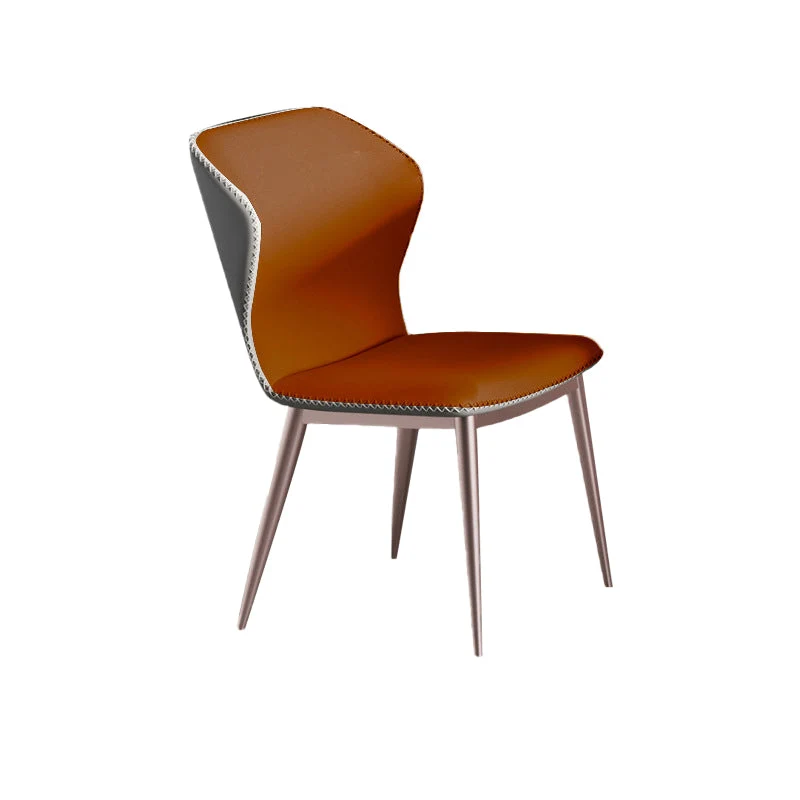 Faux Leather Kitchen Dining Chair Contemporary Wingback Side Chair