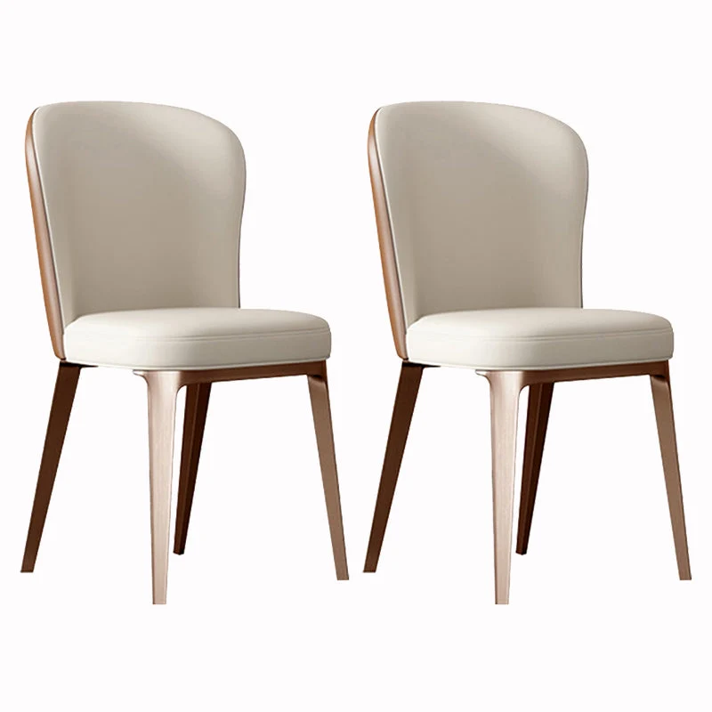Nordic Style Metal Dining Chairs Leather Dining Parsons Chair for Restaurant Use
