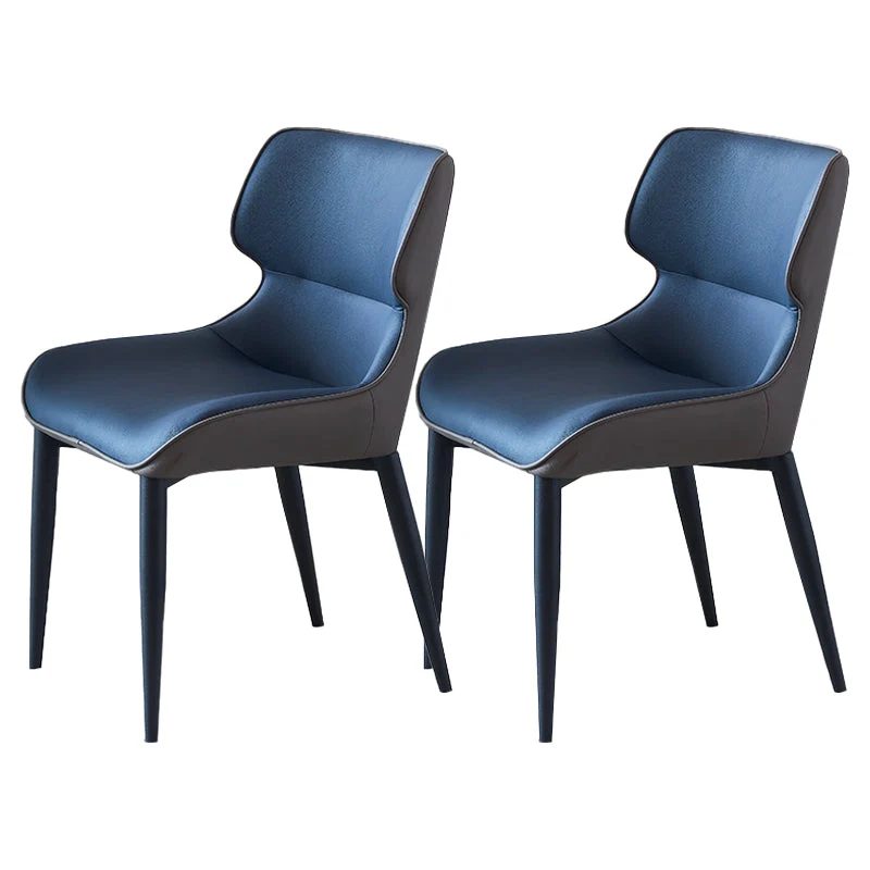 Faux Leather Dining Chair Industrial Style Wingback Arm Dining Chairs