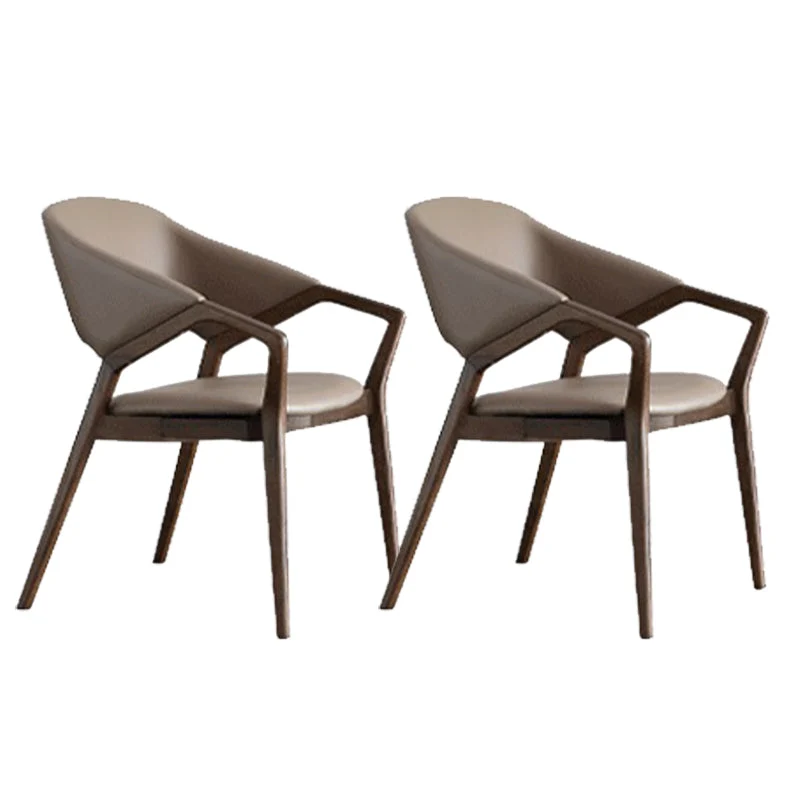 Contemporary Kitchen Dining Arm Chair Open Back Dining Chair