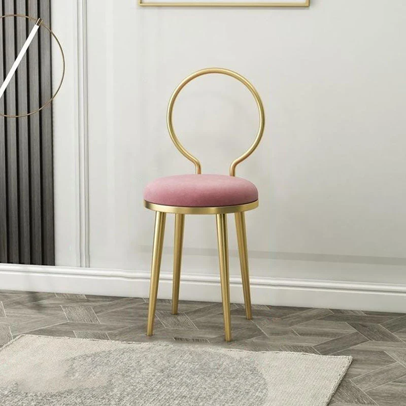 Scandinavian Open Back Armless Dining Chairs Upholstered Side Chairs