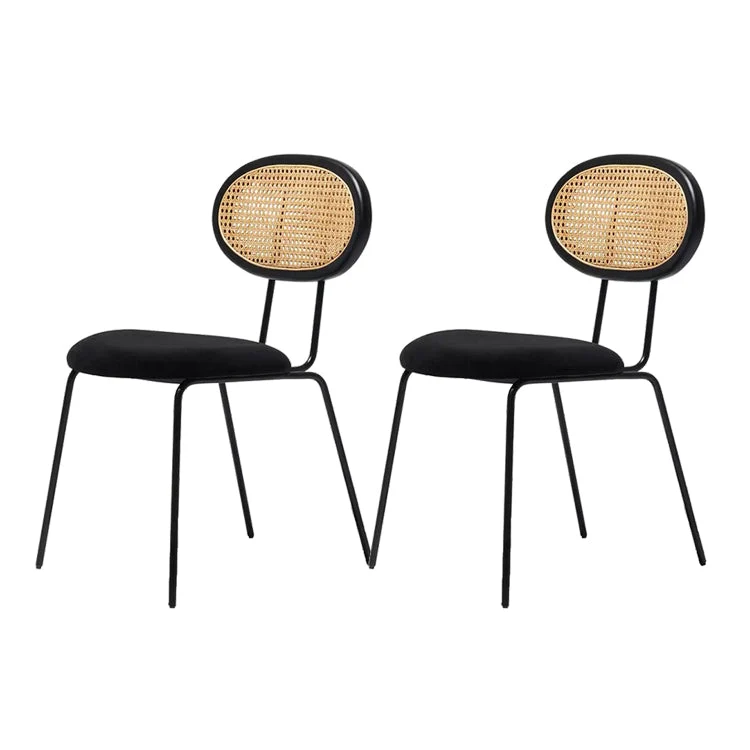 Upholstered Side Chairs Industrial Armless Open Back Dining Side Chair