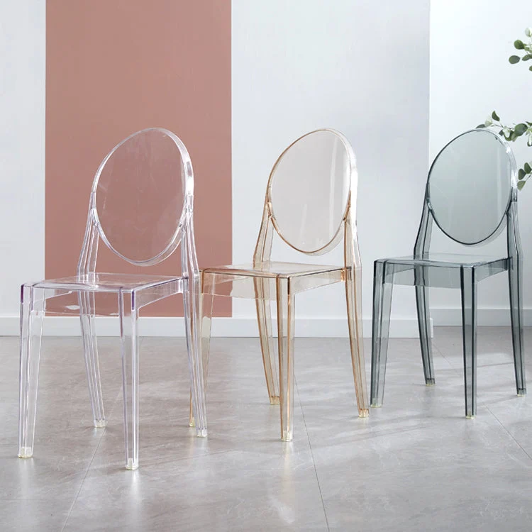 King Louis Back Chair Scandinavian Acrylic Dining Kitchen Room Armchair