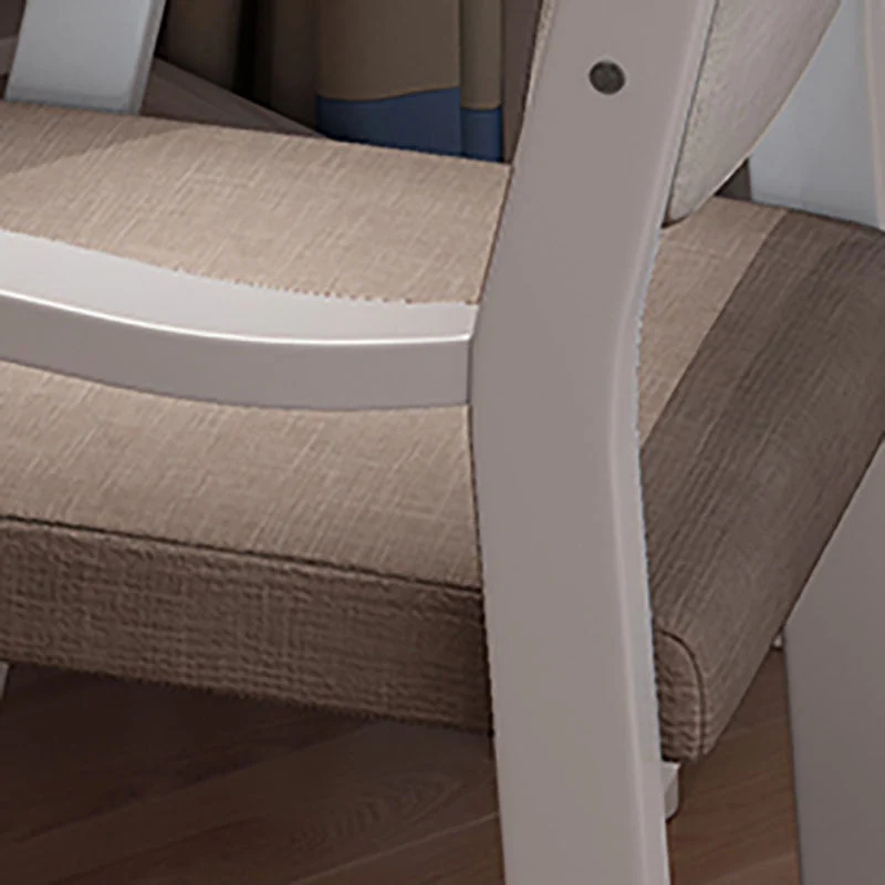 Contemporary Style Kitchen Chair Dining Arm Side Chair with Wooden Legs