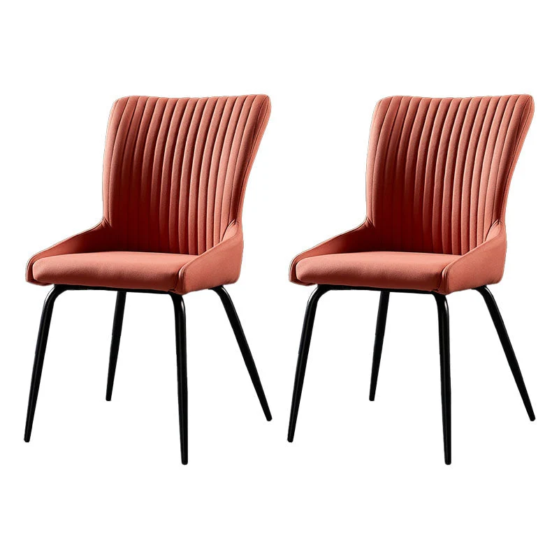 Industrial Arm Solid Back Dining Side Chair Fabric Dining Side Chair