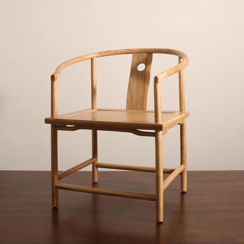 Traditional Style Dining Chair Dining Arm Side Chairs with Wooden Legs
