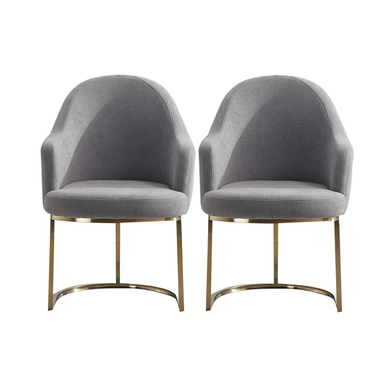 Glam Velvet Dining Room Chairs Upholstered Arm Chair for Restaurant Use