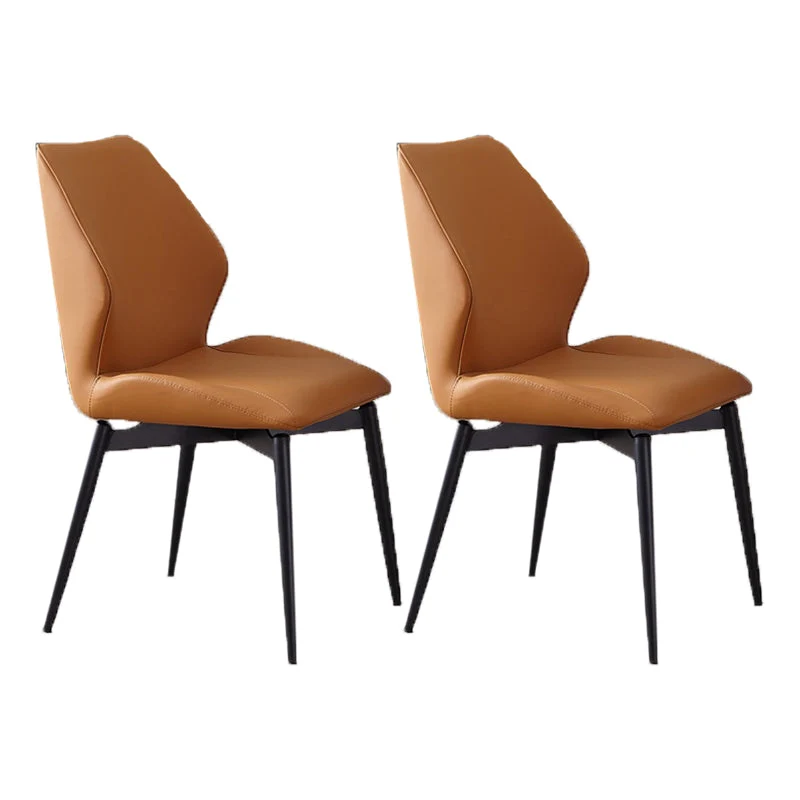 Dining Room Home Upholstered Chair Leather Wingback Armless Chair