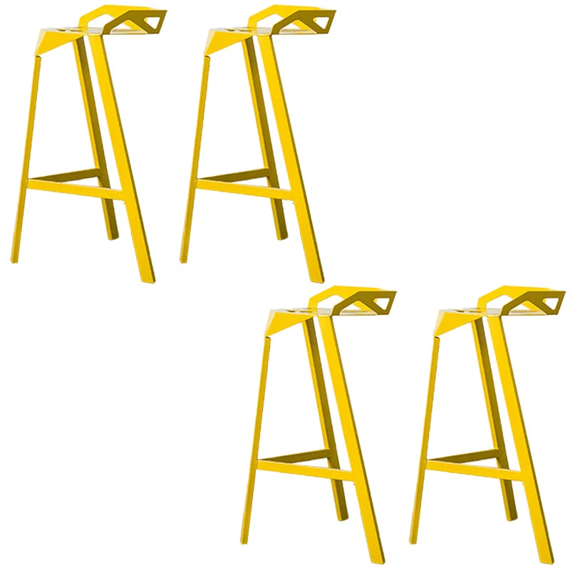 Industrial Style Metal Barstool Low Back Counter Bar Stool for Kitchen