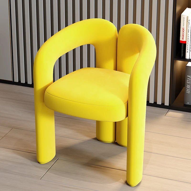 Contemporary Wood Dining Room Chair Velvet Side Chair for Home Use