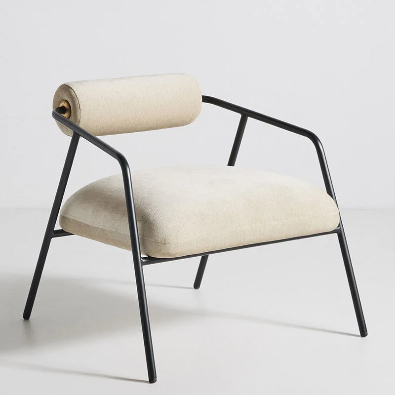 Open Back Arm Chair Industrial Style Metal Kitchen Dining Chair