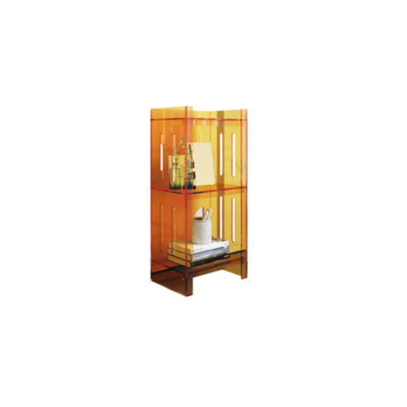 Closed Back Bookshelf Nordic Rectangle Acrylic Storage Bookcase