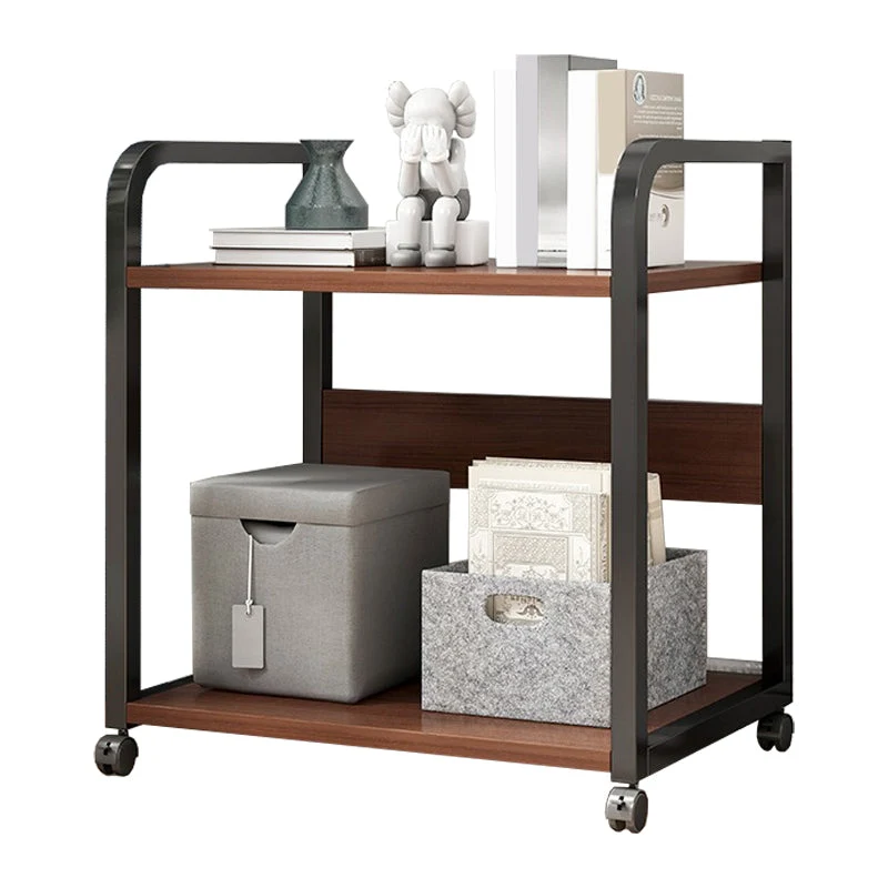 Ladder Wood and Metal Bookshelf, Multi Tiers Contemporary Bookcase for Living Room