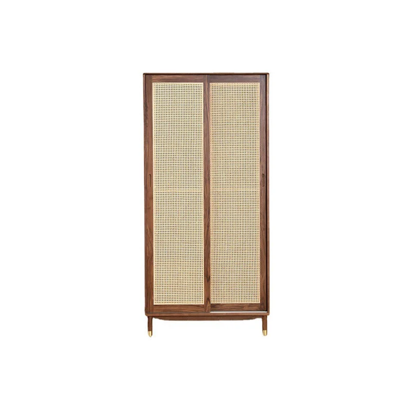 Solid Wood Wardrobe Armoire with Drawer Modern Wardrobe Closet