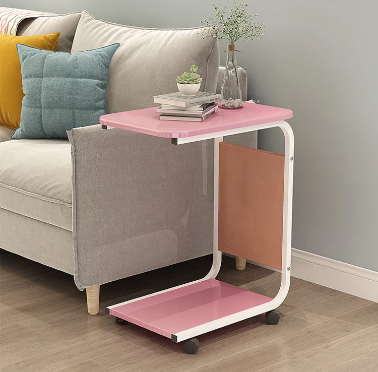 25.59" Tall Modern Night Table Open Storage Wood Bedside Cabinet